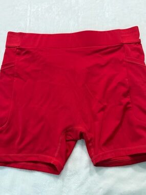 Abyl Shorts Women’s Size Large Red with Pockets E27